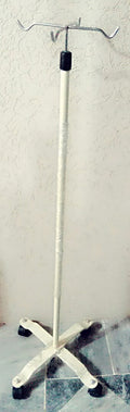 I.V STAND PAINTED 4 HOOK WITH WITH 4 WHEEL GOOD QUALITY QMED PAKISTAN