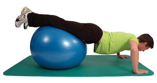 MAMBO MAX AB GYM BALL - 75 CM - BLUE - FASTER BLASTER PUMP