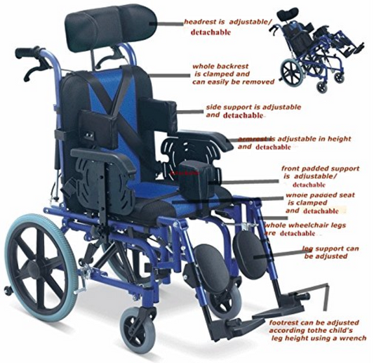 Wheelchair 958LC-36"/38"/44"/46" - Entra C.P Series
