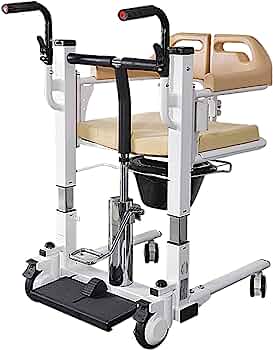 Hydraulic Powder Coated I move Commode Chair