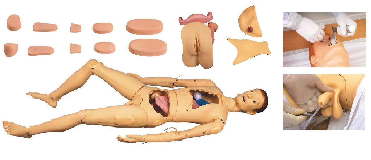 ADVANCE LIFE-SIZE MULTIFUNCTION PATIENT CARE MALE NURSING MANIKIN (SOFT)