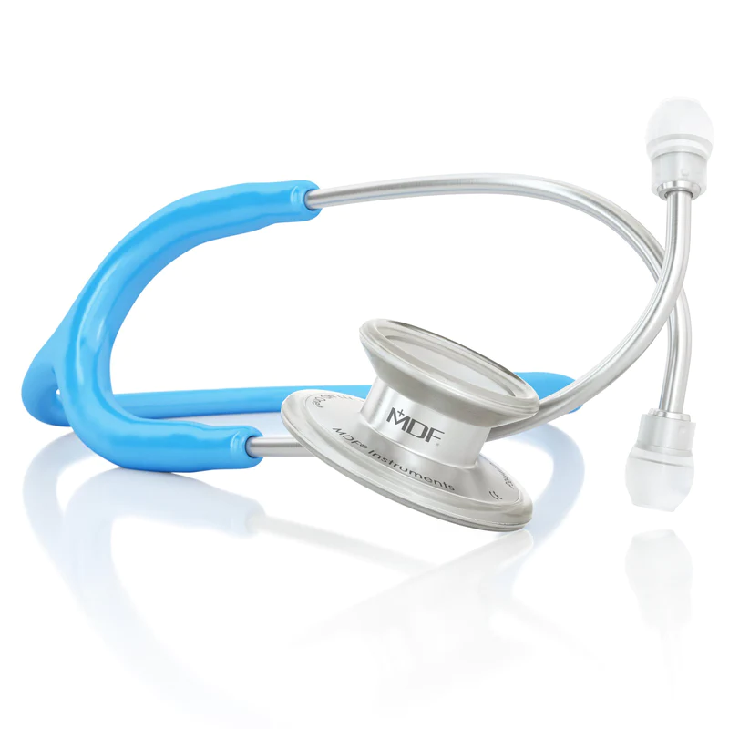 mdf stethoscope md one r adult stethoscope bright blue 1 800x