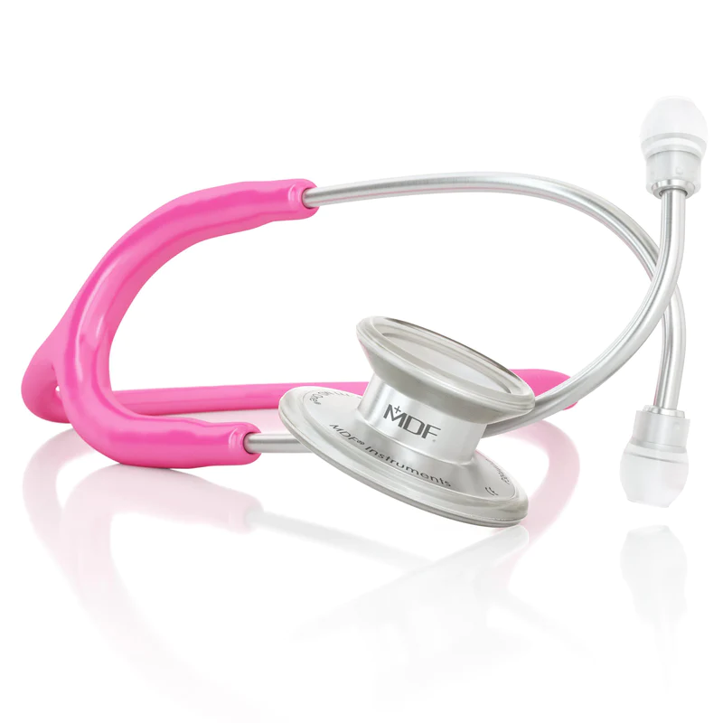 mdf stethoscope md one r adult stethoscope bright pink 1 800x