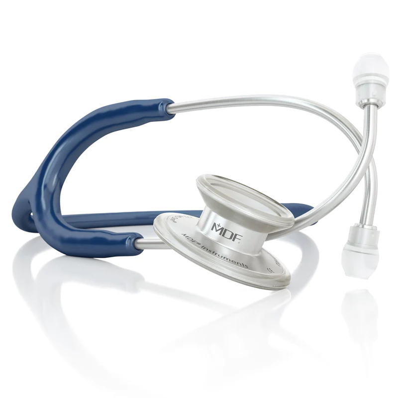 mdf stethoscope md one r adult stethoscope navy blue 1 800x