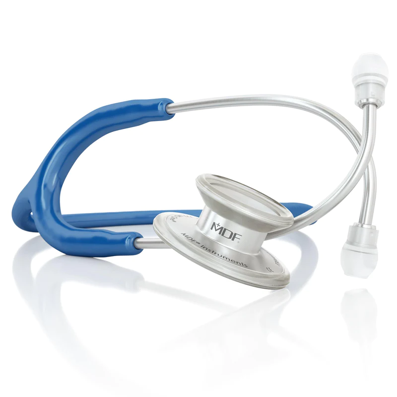 mdf stethoscope md one r adult stethoscope royal blue 1 800x